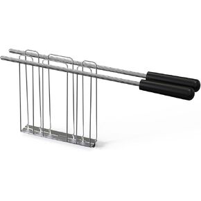 Sandwich Cage - Toaster Racks for 2-Slice Toaster, Classic Sandwich Clip to Make Toasted Sandwiches, Stainless Steel Bread Rack Toaster Accessories (Black)