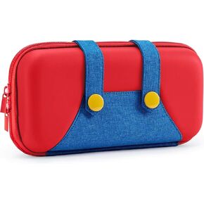 PALPOW Switch Case Compatible with Switch and Switch OLED, Cute Portable Case for Switch with 10 Game Holders - Red