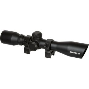 TRUGLO 4x32MM Compact Tactical Hunting Shooting Durable Waterproof Fogproof Scratch-Resistant Aluminum Tube Diamond Reticle Riflescope with Weaver-Style Rings & Lens Covers Included