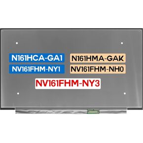 16.1" LCD Replacement N161HCA-GA1 N161HMA-GAK NV161FHM-NY1 NV161FHM-NH0 NV161FHM-NY3 for HP Pavilion 16-A Non-Touch Screen IPS Display Panel 144 Hz 40 Pins FHD 1920x1080