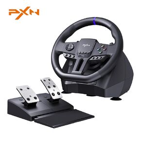 PXN V900 GEN2 PC Racing Wheel 270°/900° Dual Mode Rotation Magnetic Sensor Gaming Steering Wheel with RGB Pedals and Upgraded Type-C Interface Support PXN Wheel App Compatible with PC PS4 PS3 Xbox Series X|S Xbox One Switch in Kuwait