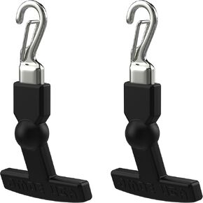 Jmoe USA Clippable Replacement T-Latch Zipper Pulls | Compatible with RTIC and Yeti Soft Coolers, Day Coolers, Backpack, and More | Made of Tough Rigid Plastic and Metal | 2-Pack | Universal Design
