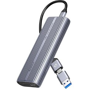 ORICO 40Gbps M.2 NVMe SSD Enclosure with Cooling Fan, Tool Free Aluminum M.2 Adapter Compatible with Thunderbolt 4/3 USB3.2/3.1/3.0/2.0, Max 8TB Capacity