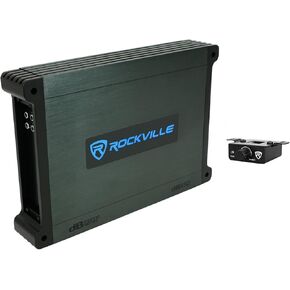 Rockville DBM12 2000W Peak / 500W RMS Mono Marine Amplifier, Class D, IPX6, Includes Remote, Adjustable Crossover, Terminal Covers - Perfect for Boats, Marine Sound Systems, ATV, UTV, SIde by Sides