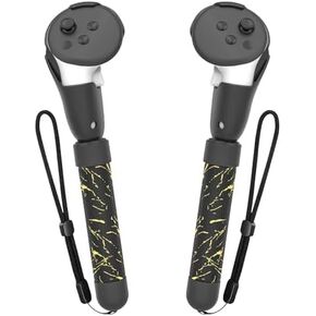 VR Handle Attachment for Meta Quest 3, Extension Controller Accesories Compatible with Oculus, Gorilla Tag Long Arms Grips, for Beat Saber More Better Experience (Black Gold)
