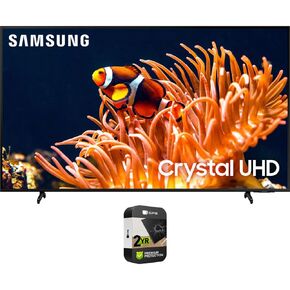 SAMSUNG 65 Inch DU8000 Crystal UHD LED 4K Smart TV Bundle with 2 YR CPS Enhanced Protection Pack (2024 Model)