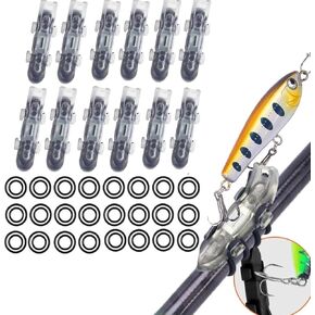 Lure Magnetic Hooker, Lure Magnetic Automatic Hooker, Magnetic Fishing Rod Holder Hook Keeper with 2 Sizes Rubber Rings, Fishing Lure Bait Holder for Fishing Tackle, Fishing Tool Aceessory