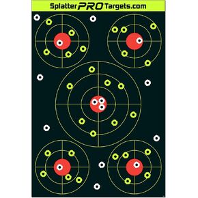 12x18 Splatter Targets. Shots Burst with a Bright Splatter Upon Impact. Instantly See Your Shots