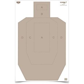 Birchwood Casey 23 "× 35" EZE-Scorted IPSC Practice Shoot-Up Brilliant Paper Paper Targets للاستخدام الداخلي والخارجي