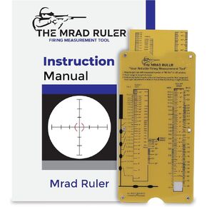 MRAD Ruler Range to Target Calculator Compact and Portable Firing Measurement Slide Rule Tool for Hunting and Long-Range Shooting