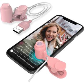 Auto Clicker for Phone Automatic Phone Screen Tapper, Simulated Finger Clicking USB Simulator for Gaming, Shopping, Giving a Like in Tiktok, Lightning Deal, Live Broadcasts, Reward Tasks (Pink)