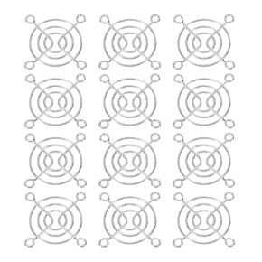 PATIKIL 120mm Fan Finger Grill, 12 Pack Metal Grill Protector Guard Fan Protective Cover for 120mm Exhaust Fans Equipment Computer DIY