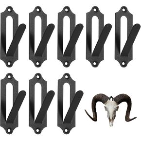 12 Pack European Style Mount Skull Hanger Skull Wall Mount Bracket Hangers Deer Hanger Complete with Simple Easy Installation Kits for Indoor Outdoor Small Game Animals Mule