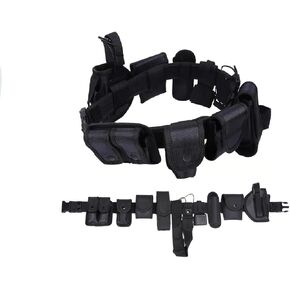 HUNANBANG Outdoor 10pcs Modular Hunting Fishing Duty Belt Police Security Law Enforcement Tactical Equipment System Utility Belt Hunting (10pcs belt set)
