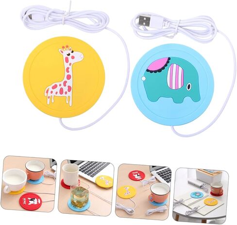 6 PCS السيليكون تسخين كوستر كوب وسادة المنزل كوب المنزل دافئ كوب كهربائي أكثر دفئا شرب كوب الحليب الدافئ زجاجة دافئة المكتب كوب المكتب دافئ USB شحن USB كوب أكثر دفئا in Kuwait