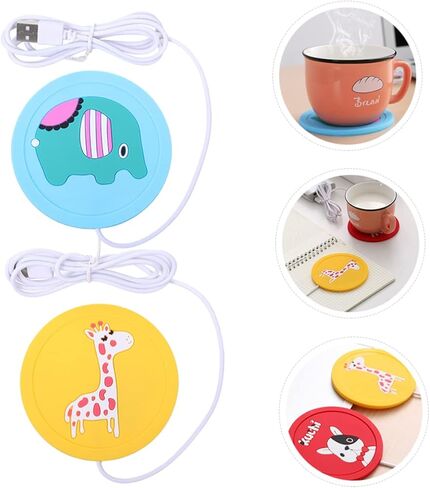 6 PCS السيليكون تسخين كوستر كوب وسادة المنزل كوب المنزل دافئ كوب كهربائي أكثر دفئا شرب كوب الحليب الدافئ زجاجة دافئة المكتب كوب المكتب دافئ USB شحن USB كوب أكثر دفئا in Kuwait