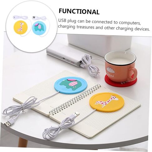 6 PCS السيليكون تسخين كوستر كوب وسادة المنزل كوب المنزل دافئ كوب كهربائي أكثر دفئا شرب كوب الحليب الدافئ زجاجة دافئة المكتب كوب المكتب دافئ USB شحن USB كوب أكثر دفئا in Kuwait