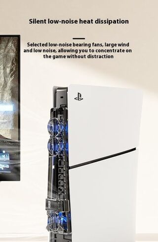 مروحة التبريد لـ PS5 Pro/PS5 Slim/PS5 مع مصباح LED ، نظام PlayStation 5 Pro Fan Cooler ، السرعة القابلة للتعديل (وضع 3 سرعات) ، مع مروحة تبريد OUSB Port Port in Kuwait