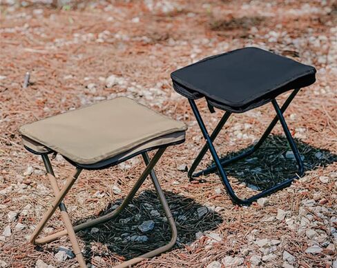 Camping Stool, Portable Folding Stool with Carry Bag,Portable Collapsible Stool for Fishing, Hiking, BBQ, Parties, Outdoor Activities,Folding Small Chair (Khaki) in Saudi Arabia