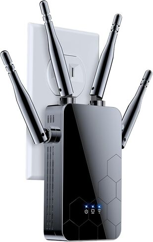 WiFi Extender Internet Booster, 10000 Sq.ft Long Range Repeater Wireless Routers Amplifier, Support More Network Devices at Home in Kuwait