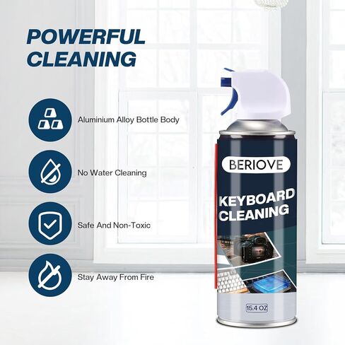 Keyboard Cleaner Air Spray: Computer Air Duster for Electronic Keyboard -Air Duster Blower for PC Cleaning 2PCS in Kuwait