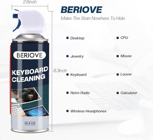 Keyboard Cleaner Air Spray: Computer Air Duster for Electronic Keyboard -Air Duster Blower for PC Cleaning 2PCS in Kuwait