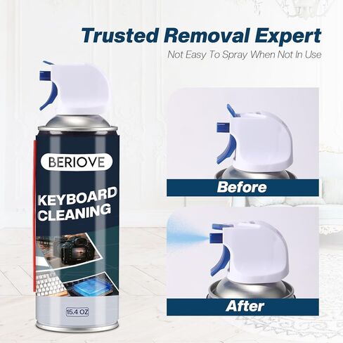 Keyboard Cleaner Air Spray: Computer Air Duster for Electronic Keyboard -Air Duster Blower for PC Cleaning 2PCS in Kuwait