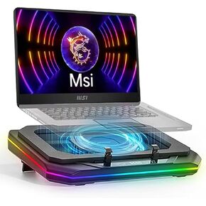 Cooling Pad for Msi Vector 17 HX 16 HX GP77 GP66 GP76 GP68HX GP66HX （Creator 15 16 17 M14 15M M16 HX Z16 A16） Gaming Laptop with Powerful Turbo Fan Can Fast Cooling,6 RGB Light Mode,Touch Contr ﻿ ﻿