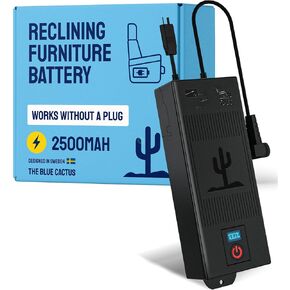 حزمة بطارية Universal Blue Cactus Universal لأثاث مستلق مع شاشة LCD-بطارية كرسي قابلة لإعادة شحنها 2500 مللي أمبير-متوافقة مع أثاث الحركة المكون من سنتين