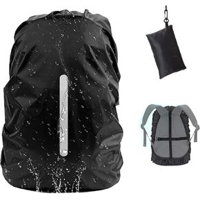 Waterproof Backpack Rain Cover with Reflective Strap (18-70L), 2 Adjustable Anti Slip Cross Buckle Strap, Rainproof Snowproof