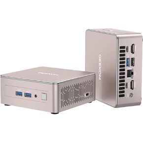 GEEKOM A5 Mini PC, AMD Ryzen 7 5825U(8C/16T, up to 4.5GHz), 16GB DDR4&512GB M.2 PCIe NVMe SSD, Vega 8 Graphics, Windows 11 Pro Desktop Computer Support 8K UHD/Wi-Fi 6/Bluetooth 5.2/USB 3.2