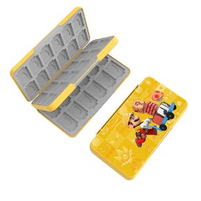 doepeBAE Switch Game Card Case Compatible with Nintendo Switch,Game Card Storage Holder,New Portable Thin Card Protection Case with 48 Game Card Slots and 48 TF Card Slots (M Yellow)