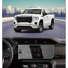 Screen Protector for 2022-2025 GMC Sierra 1500 13.4 Inch Tempered Glass Protective Film for 2024 2025 Sierra 2500HD 3500HD Infotainment Foil Navigation Accessories Cover Anti-Fingerprint