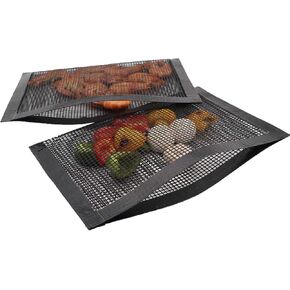 Bluedrop Non Stick Mesh Bag For Grill PTFE Toaster Oven Bags Barbecue Pockets Sheets Pack of 2