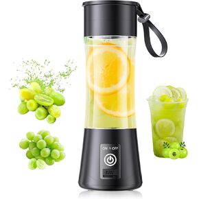 Portable Blender Personal Size Blender - Blender for Shakes and Smoothies, 6 Blades with BAP Free Travel Cup, Cordless Mini Blender Freshly Squeezed for Picnic/Sprots/Office
