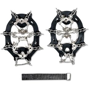 Crampons Traction Anti Slip Shoe Grips for Ice Climbing, Snow, Mountaineering by Trademark Innovations