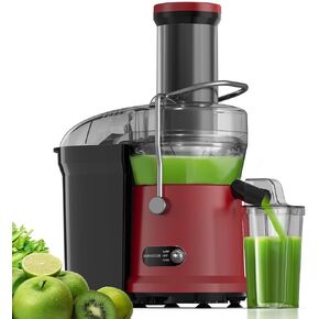 Juicer Machine - 1000W Peak Motor with 3.2" Mouth, Juice Extractor Maker for Whole Fruits & Vegetables, Dual Speeds, Easy to Clean, BPA-Free (Red)