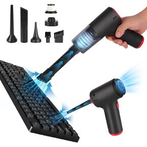 TOBTOS Computer Vacuum Cleaner, Blower and Vacuum 3-in-1, Rechargeable Electric Air Duster for Car, Computer, Home and Office Dust Cleaning(VC-001)