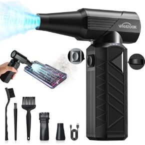 Duster Air Duster: 180000 دورة في الدقيقة منفاخ هواء مع وضع تنظيم السرعة بدون خطوة ، وندقية الهواء الكهربائية مع محرك بدون فرش ، وندقية الهواء للوحة المفاتيح ، والكمبيوتر ، والسيارة ، وتنظيف المنزل （الأسود）