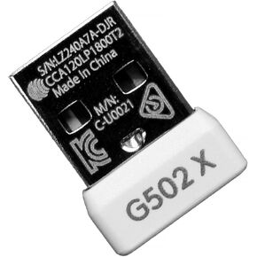 New USB Dongle Mouse Receiver Adapter Replacement for Logitech G502X / G502X Plus Lightspeed Wireless Gaming Mouse (White)