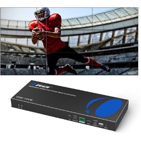 OREI 4K 3x3 HDMI Video Wall Controller Processor Display Upto 1080p Output - 2x2, 1x2, 1x4, 1x3, 2x3, 3x2, 2x4, 4x2 Supports 180 Degree Rotate RS-232 Audio Extraction (UHD-19VW)