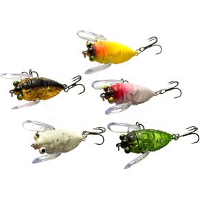 Topwater Bass Lures Fishing Bionic Tackle Wobbler Snakehead Bass Lure 5pcs Freshwater Crank baits 6.0g/5cm Floating isca Artificial Hard Plastic Bait