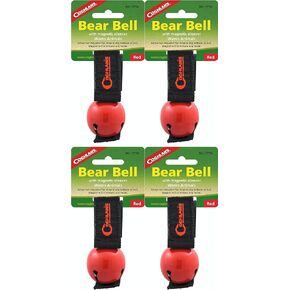 Coghlan's Bear Bell with Magnetic Silencer - Red (4-Pack)