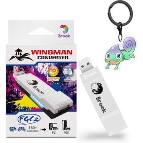Brook Wingman FGC2 Converter with Keychain– Arcade Joystick Adapter Gamepad for PS5 & PC, Supports All PS5 Games (Official Exclusive Version)