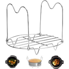 Steamer Rack Trivet with Handles Compatible with Instant Pot Accessories 6 Qt 8 Quart, Pressure Cooker Trivet Wire Steam Rack, Great for Lifting out Whatever Delicious Meats & Veggies You Cook