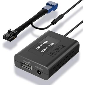 Dash Camera Power Adapter (12-Pin) for for Hyundai, Kia, Genesis, LED Display USB Power Source, Easy to Install, 5V 12V Output, D3-038