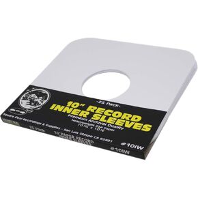 (25) Replacement Paper Inner Sleeves for 10" Vinyl Record Albums #10IW