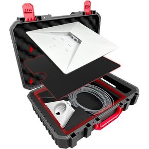 Starlink Mini Case, Waterproof Hard EVA Foam Carrying Travel Case with Secure Lock for Satellite Dish Kit, Power Adapter, Kickstand, and Accessories, Ideal for RV, Outdoor, and Camping