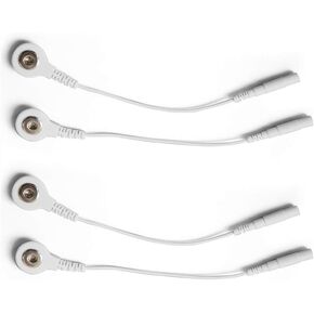 4 Piece TENS Lead Wire Adapterss - Convert 2.0mm Pin to 3.5mm Snap