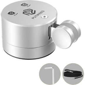 Putikeeg Mini Morse Code Key - CW Dual Paddle with Magnetic Base, Magnetic Return Paddles Morse Lambic Key for Amateur Ham Radio (Silver)